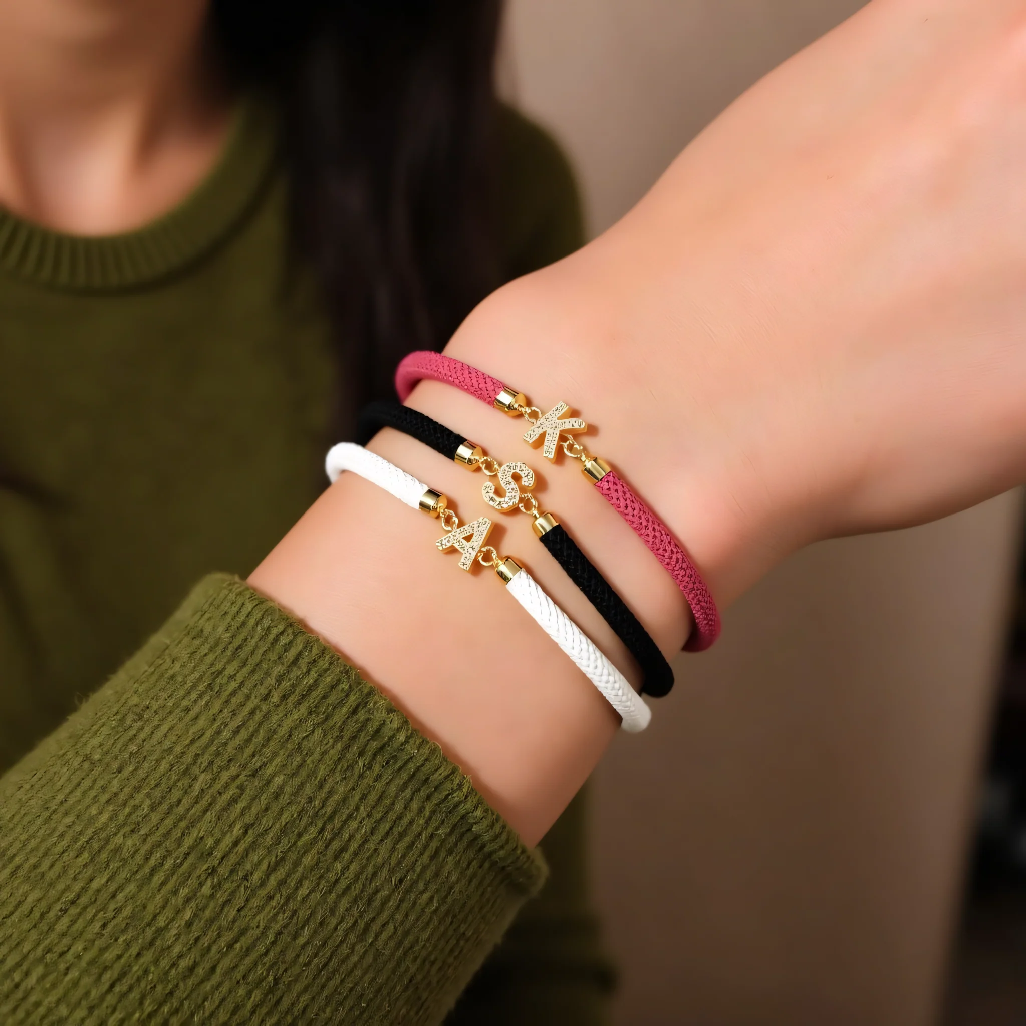 Personalized Unity Diamond Initial Bracelet - Image 5