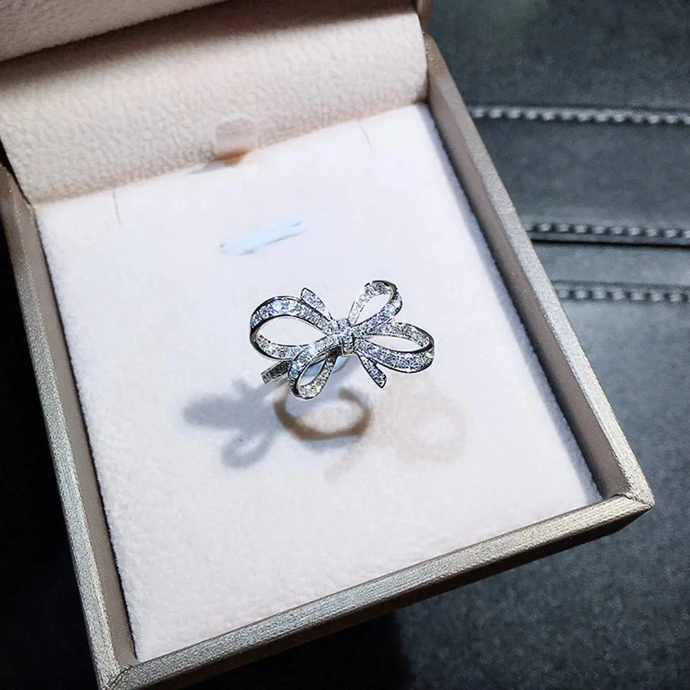 Romantic Bow Shaped Diamond Ring - Image 4