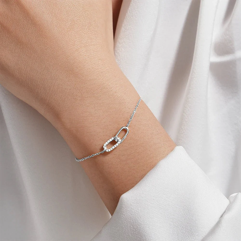 S925 Forever Linked Diamond Contrast Bracelet - Image 2