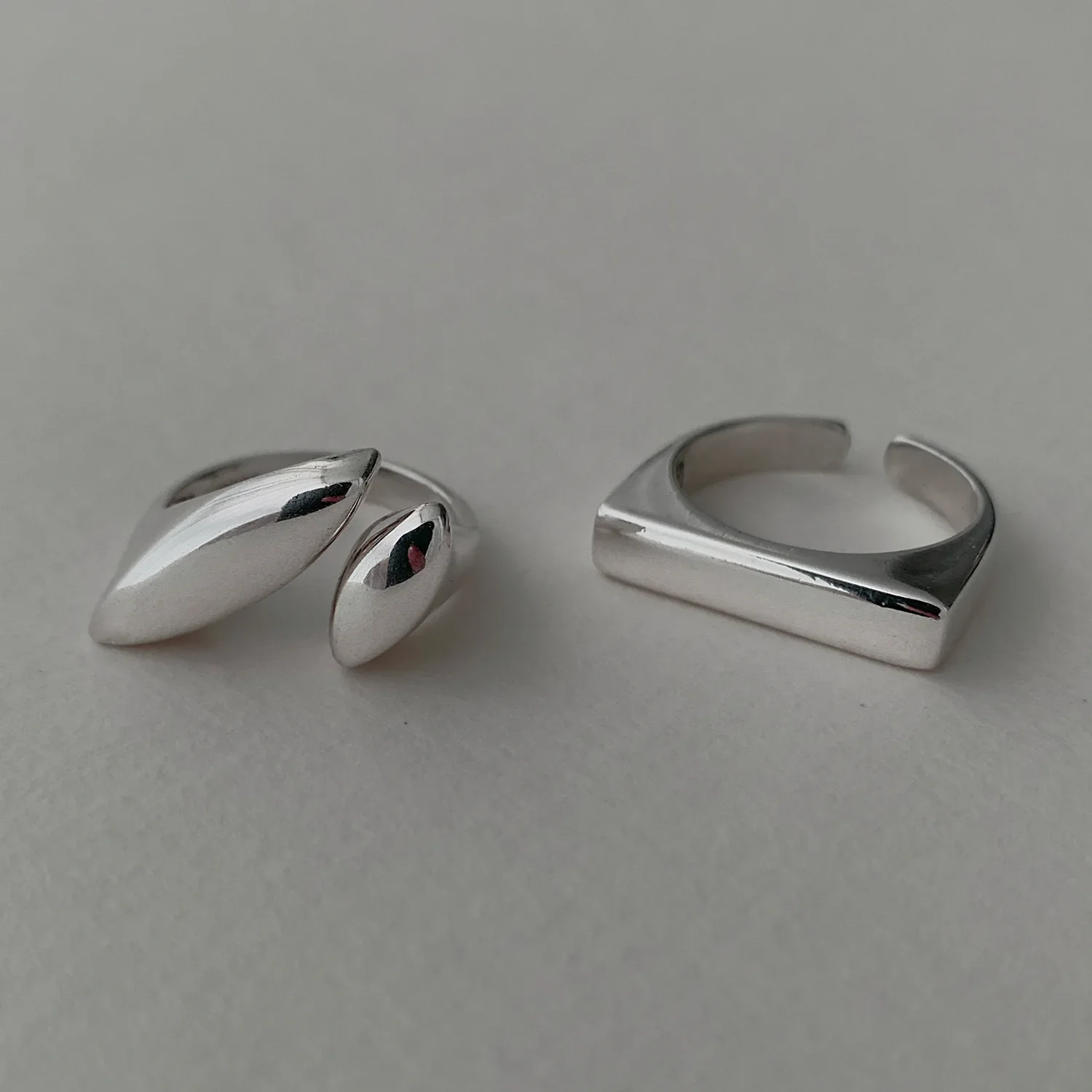 S925 Modern Geometric Elegance Rings - Image 3