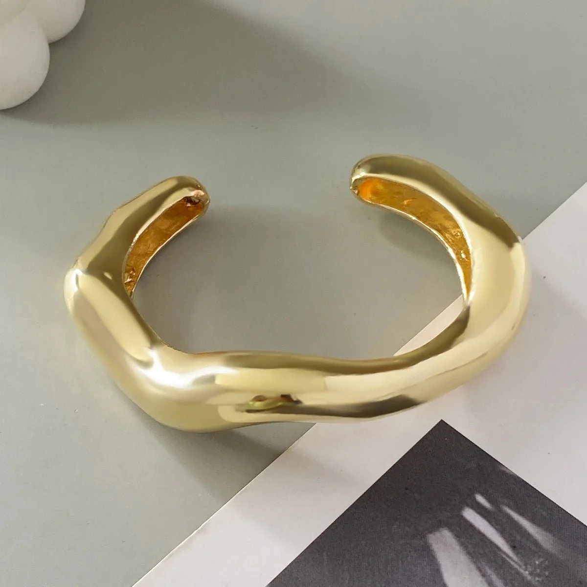 Statement Chunky Wave Bracelets - Image 7