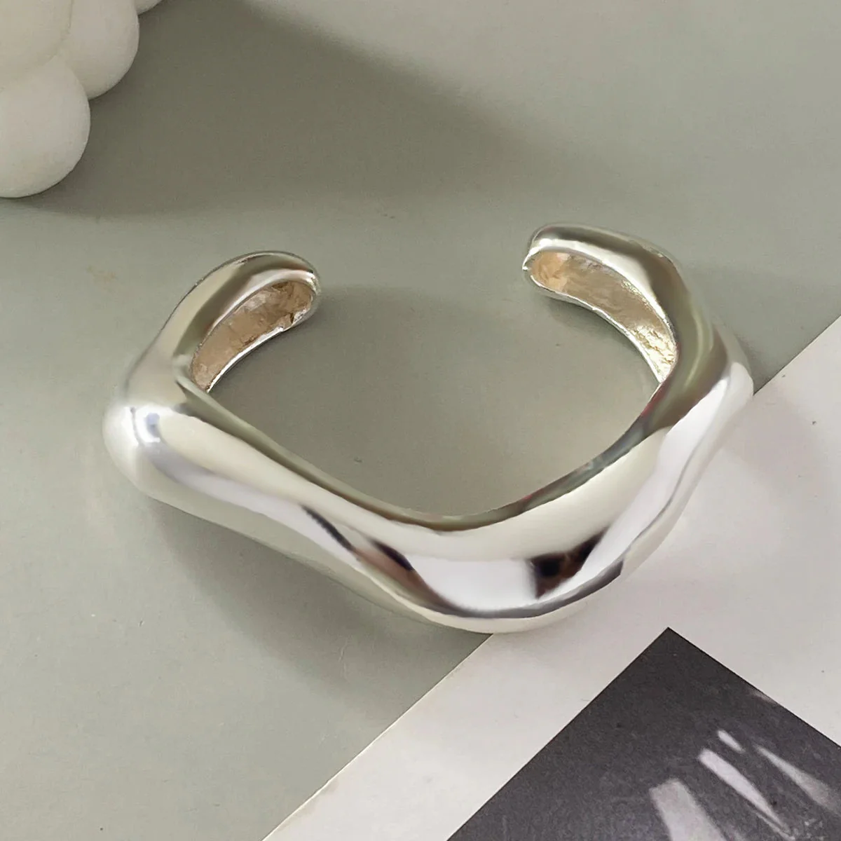 Statement Chunky Wave Bracelets - Image 9