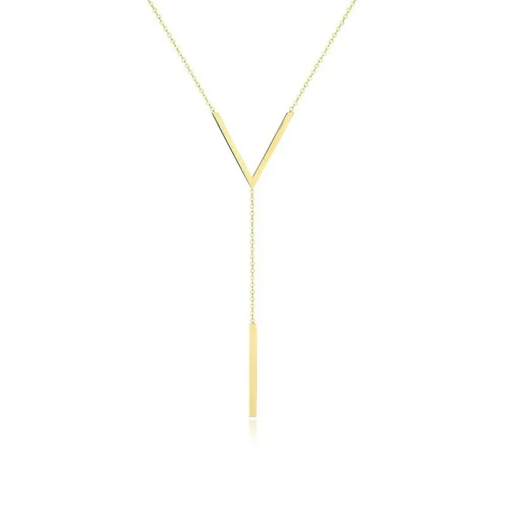 V Drop Lariat Necklace - Image 9